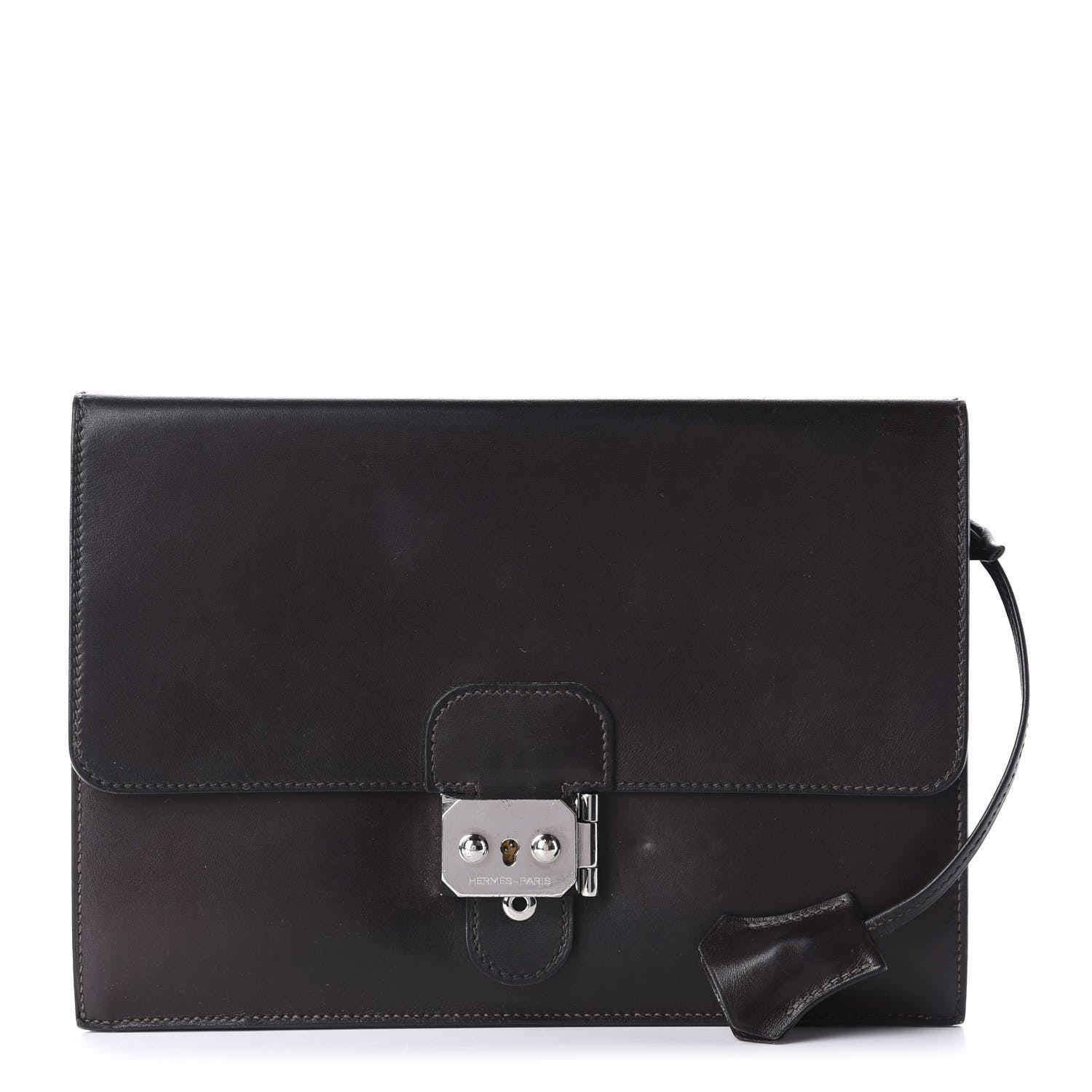 Hermes Box Jet Pochette Clutch Chocolate 1 of 10