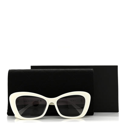 Chanel Acetate Pearl Cat Eye CC Sunglasses 5481-H-A White White 7 of 7