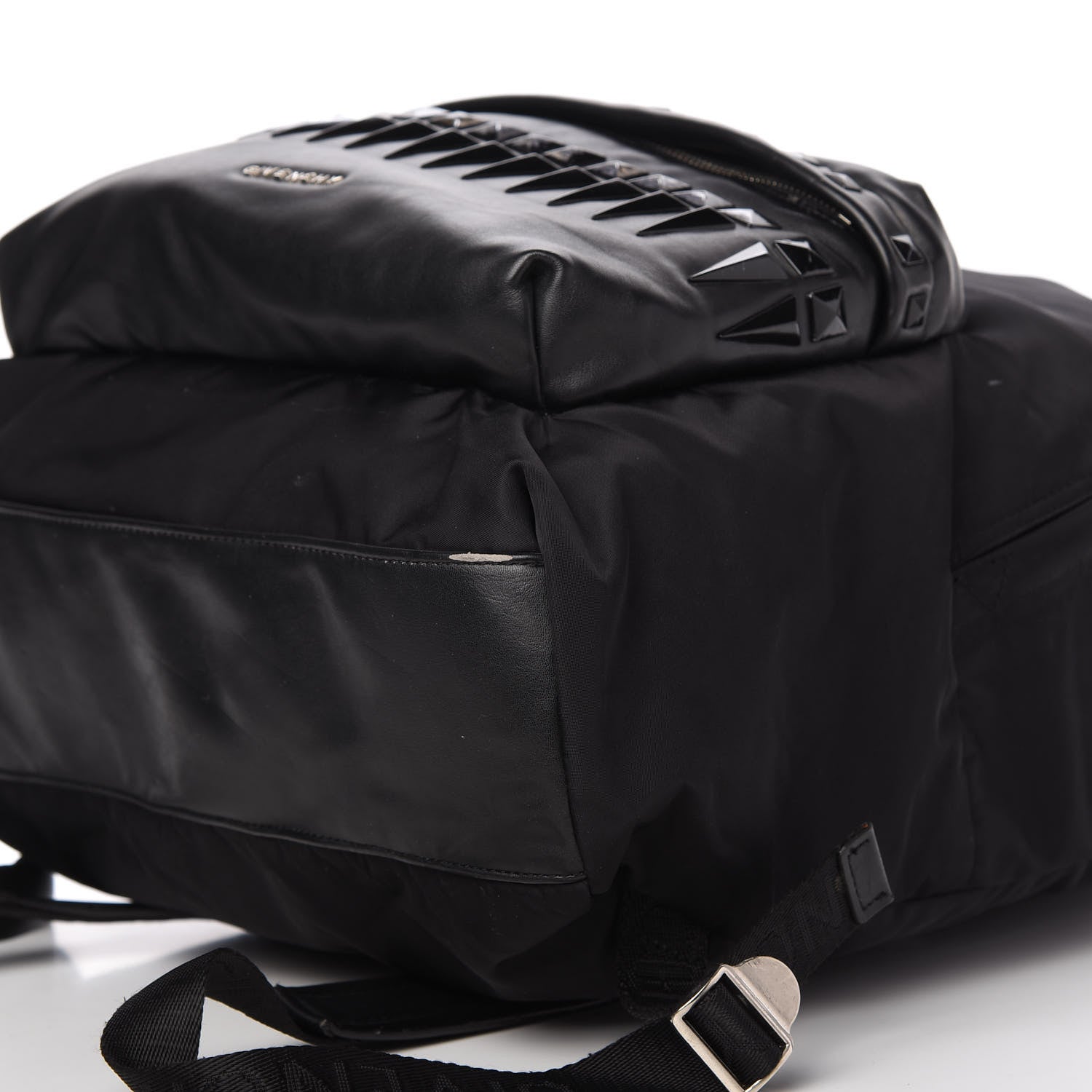Givenchy Nylon Calfskin Studded Backpack Black 774391 – FASHIONPHILE