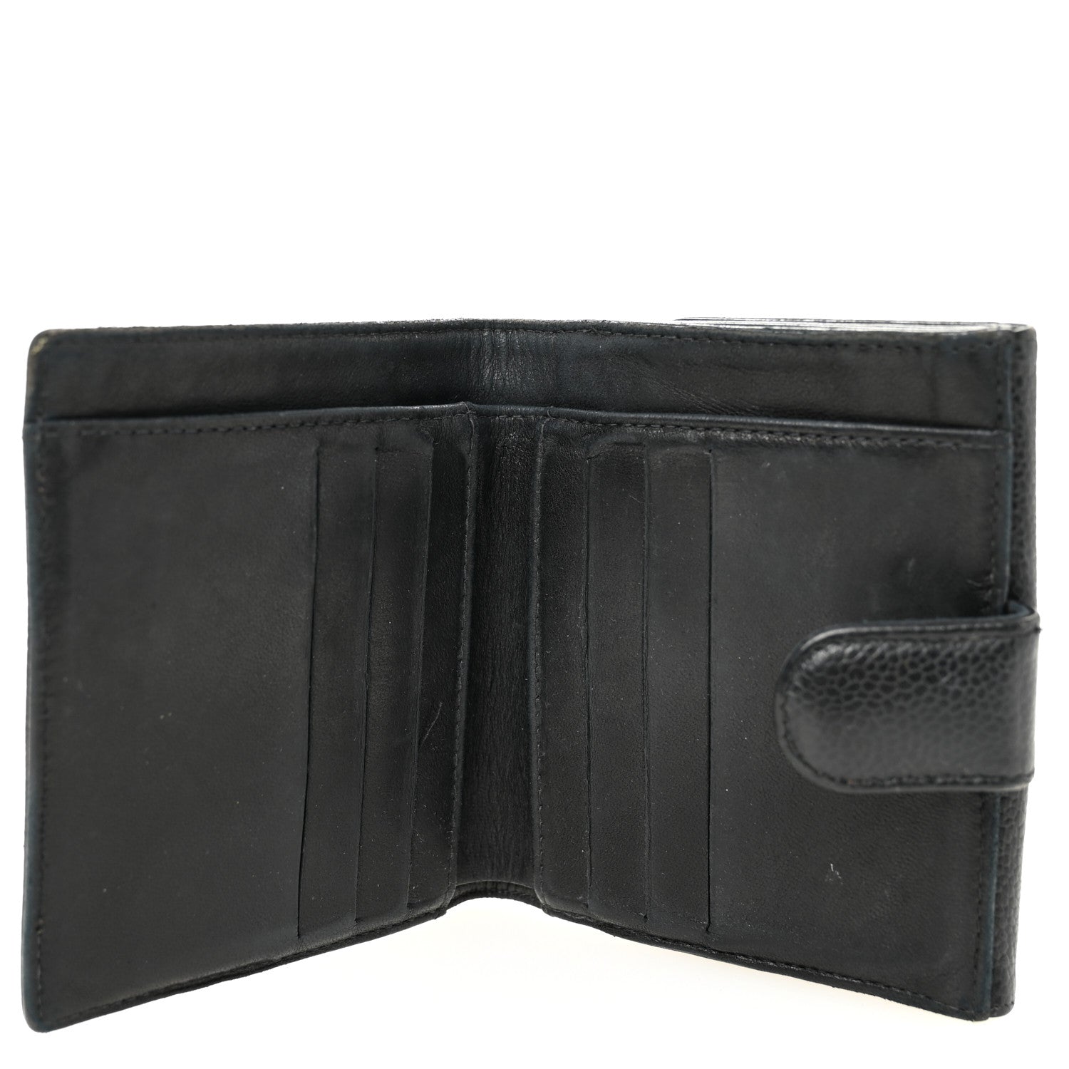 Chanel Caviar Timeless CC Compact French Wallet Black 5 of 10