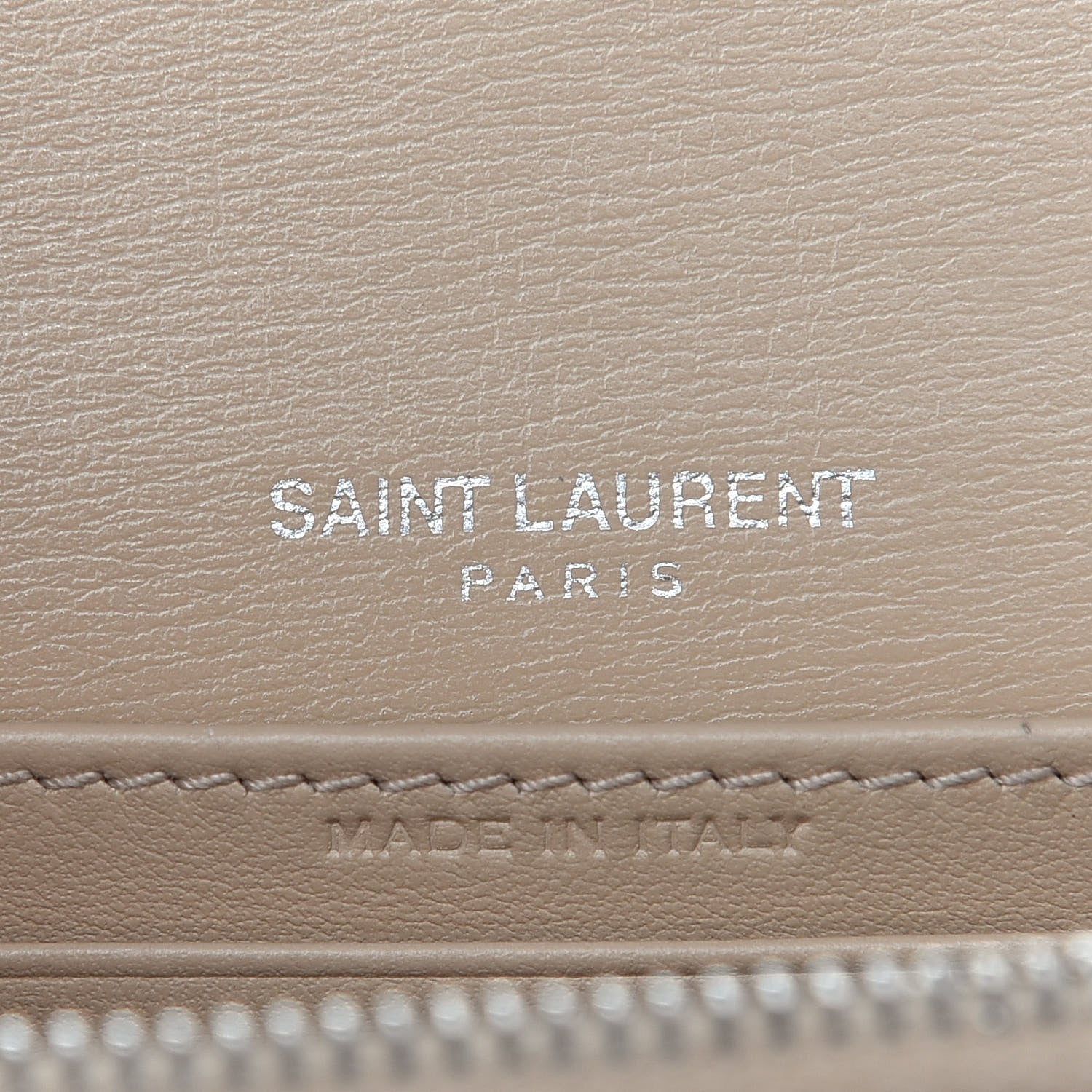 Saint Laurent Calfskin Monogram Sunset Chain Wallet Nude Powder 6 of 9
