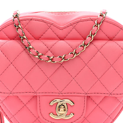 Chanel Lambskin Quilted CC In Love Heart Bag Pink 8 of 9