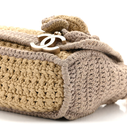 Chanel Crochet Camellia Flap Bag Beige 10 of 11