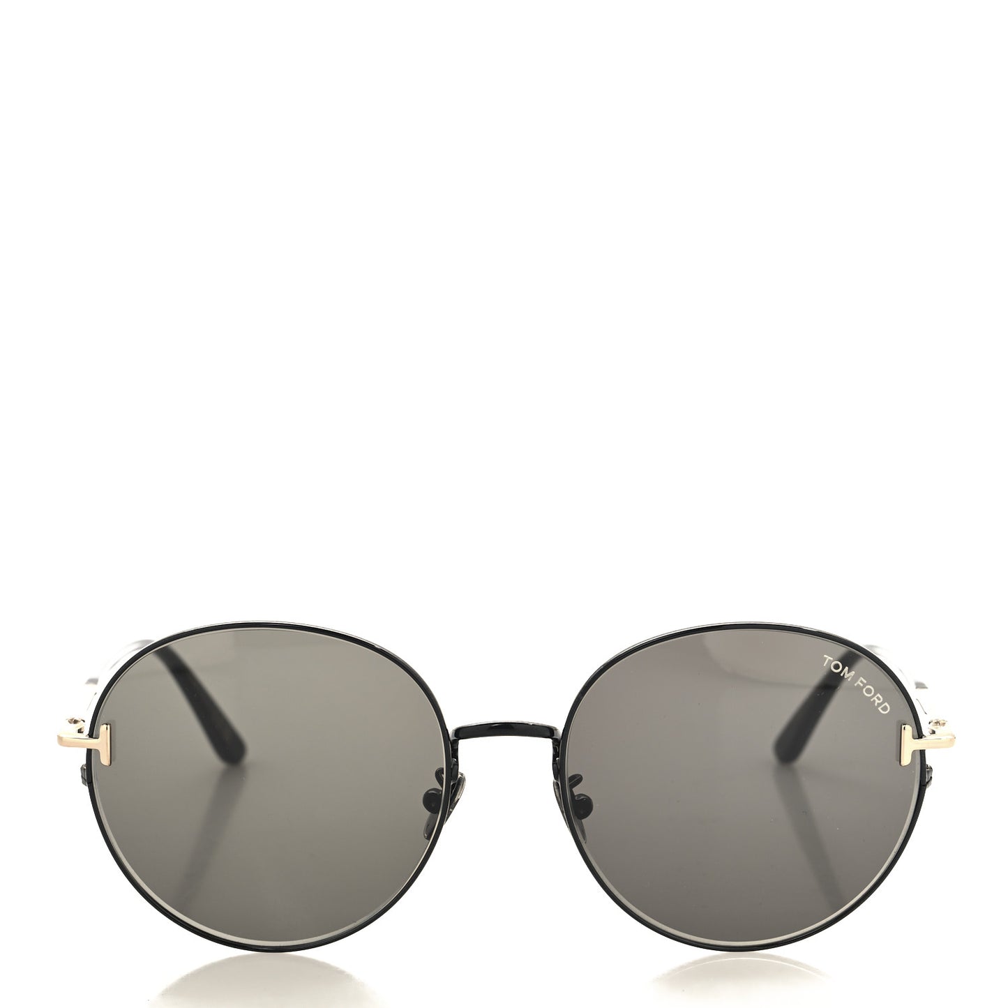 Metal Round Sunglasses TF966-K Black