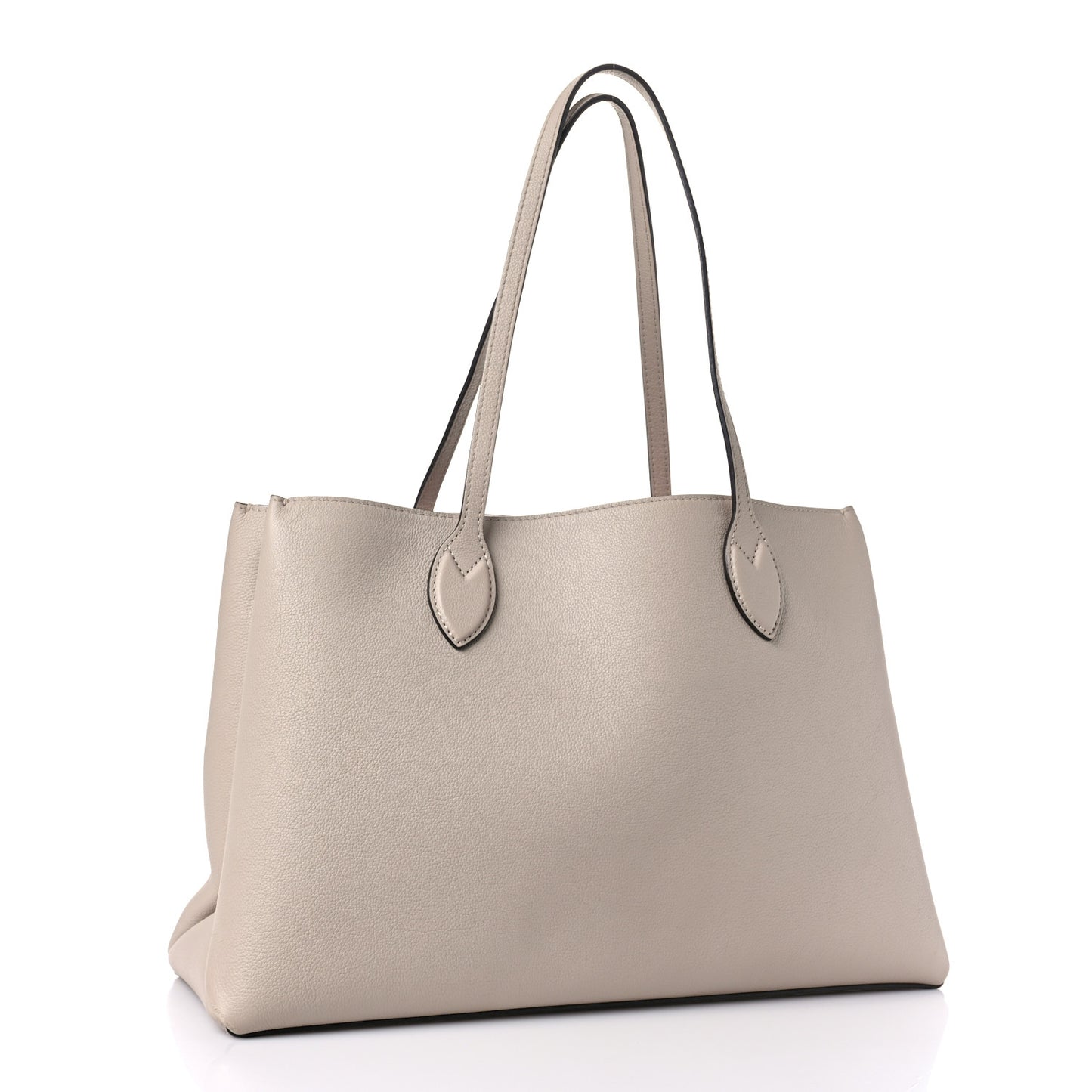 Grained Calfskin Lockme Shopper Greige