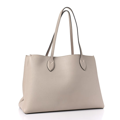 Louis Vuitton Grained Calfskin Lockme Shopper Greige 3 of 8
