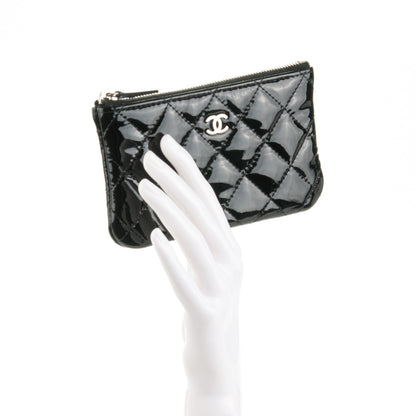 Chanel Patent Quilted Small Cosmetic Case Black 2 of 7