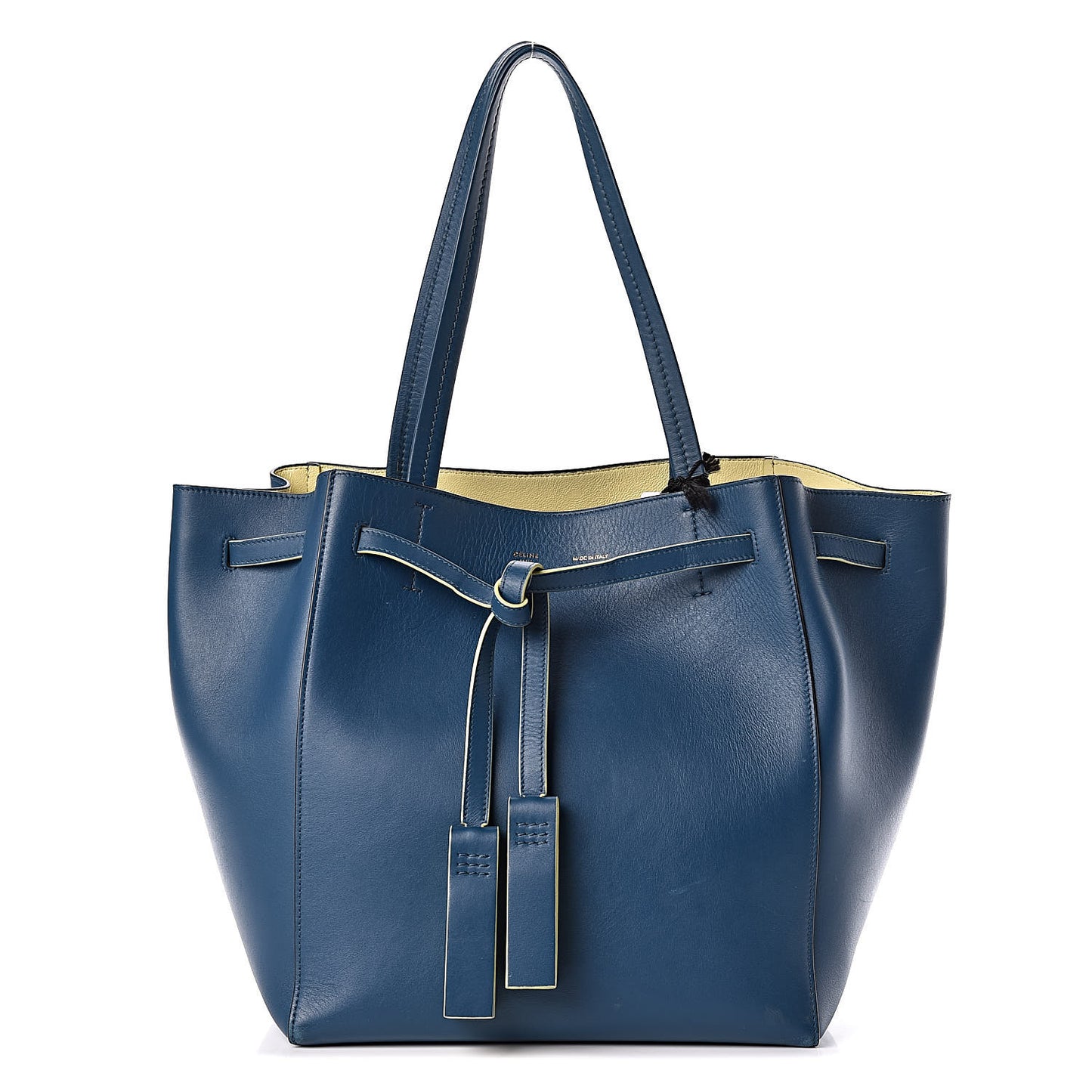Smooth Calfskin Small Tassel Cabas Phantom Deep Blue