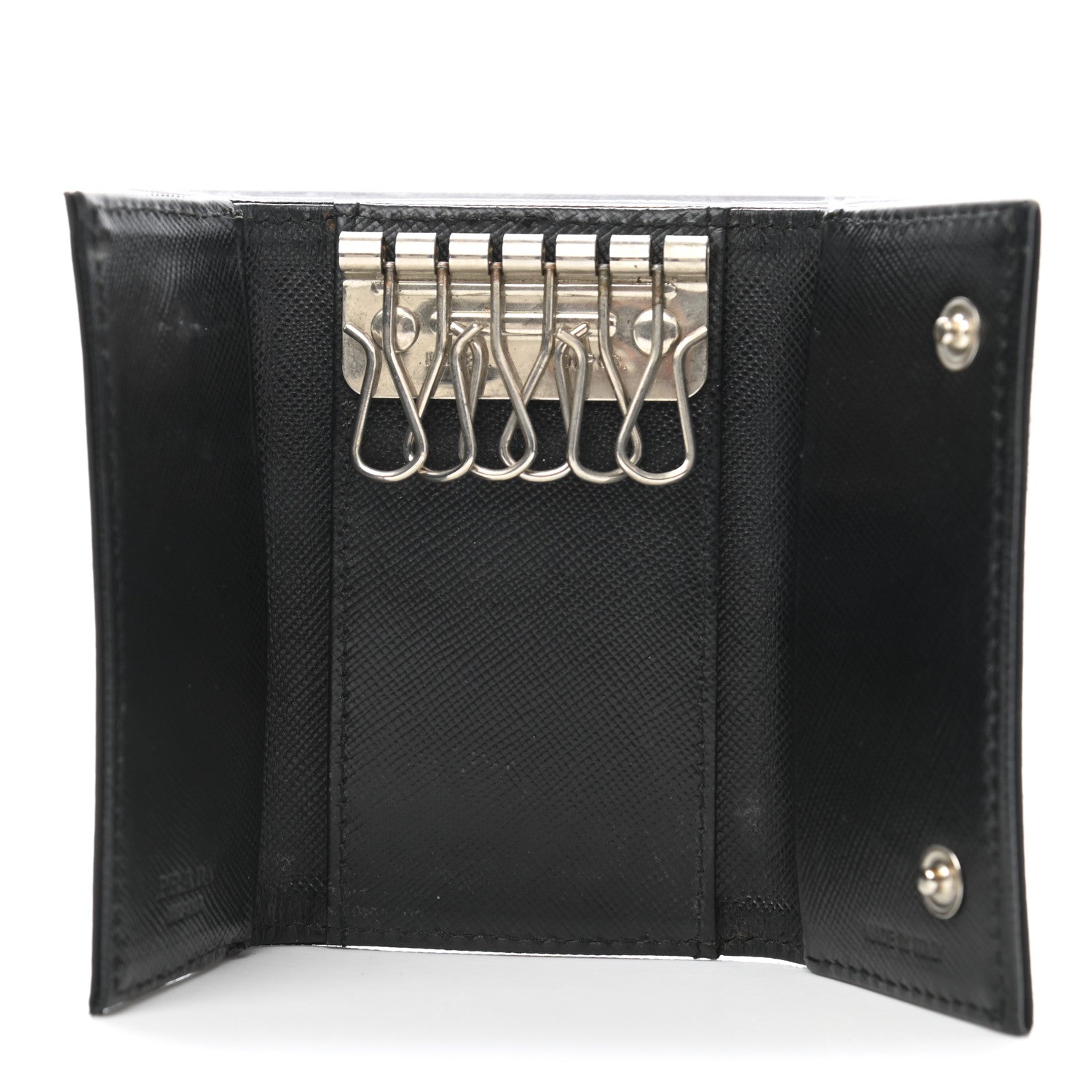 Prada Tessuto Nylon 6 Key Holder Black 5 of 10