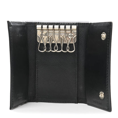 Prada Tessuto Nylon 6 Key Holder Black 5 of 10