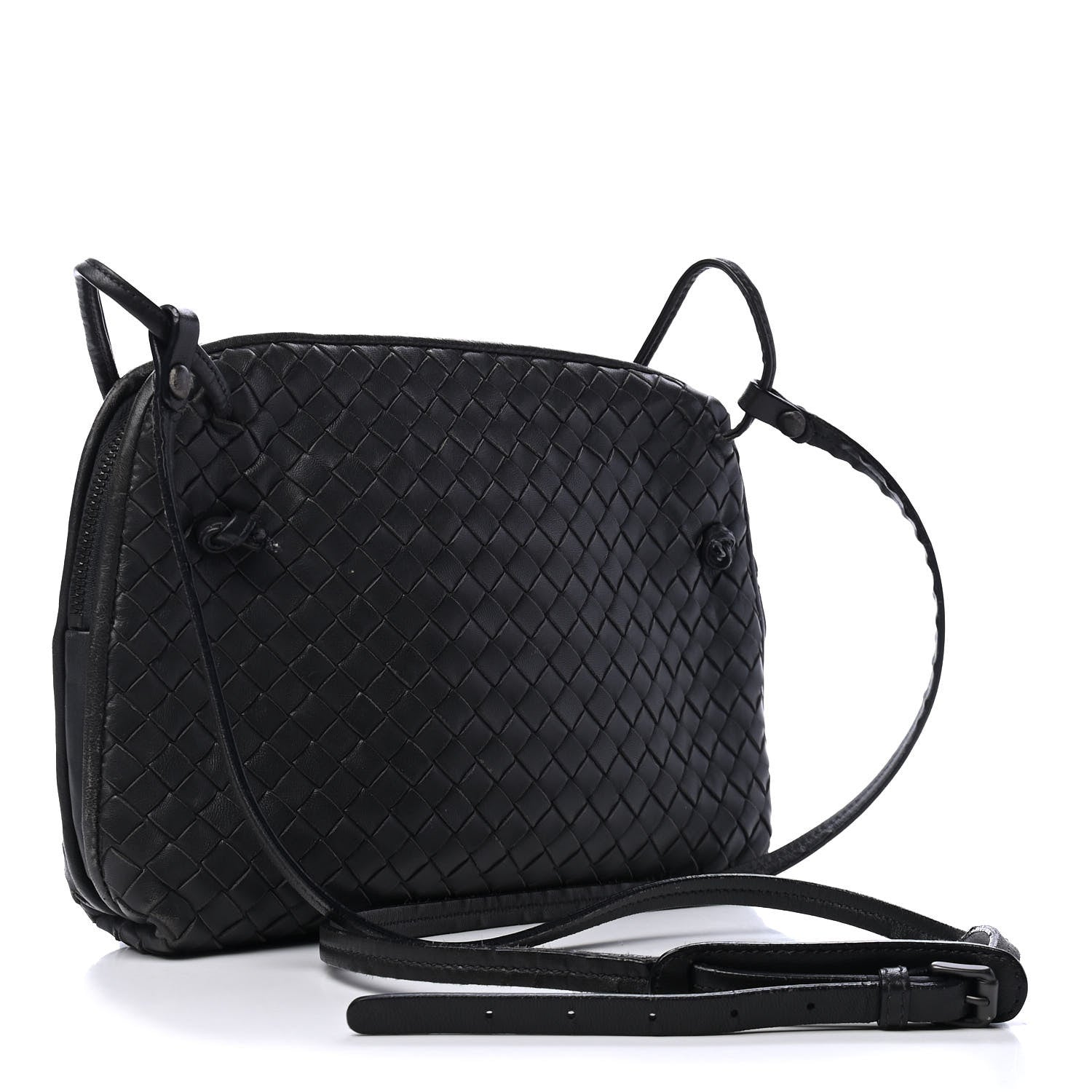 Bottega Veneta Nappa Intrecciato Pillow Crossbody Messenger Black 2 of 5