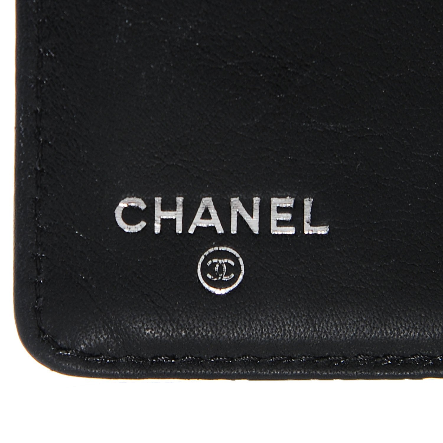 Chanel Lambskin Studded CC Yen Wallet Black 6 of 8