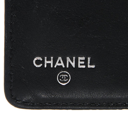 Chanel Lambskin Studded CC Yen Wallet Black 6 of 8