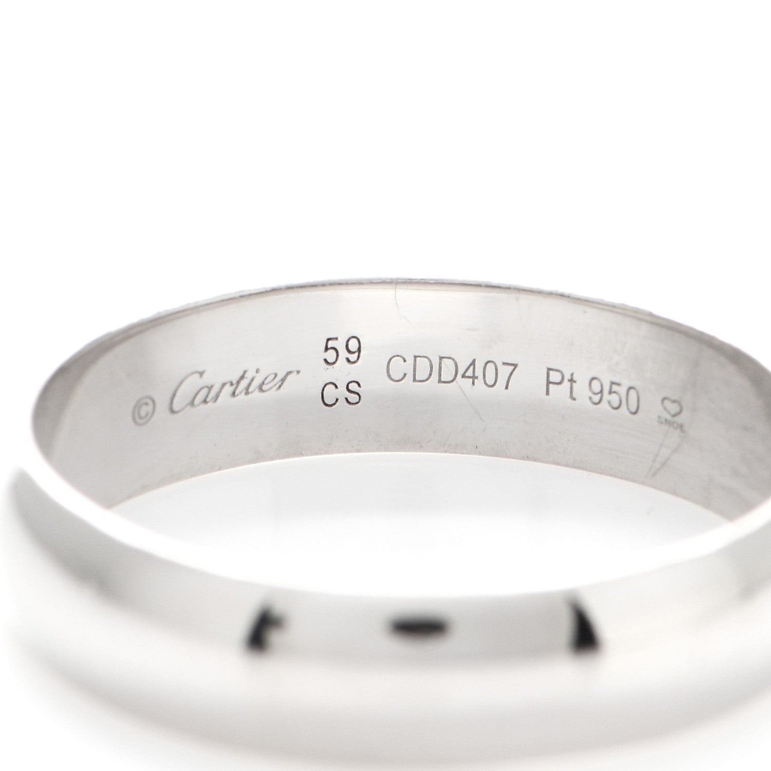 Cartier Platinum 5mm 1895 Wedding Band Ring 59 8.75 4 of 5