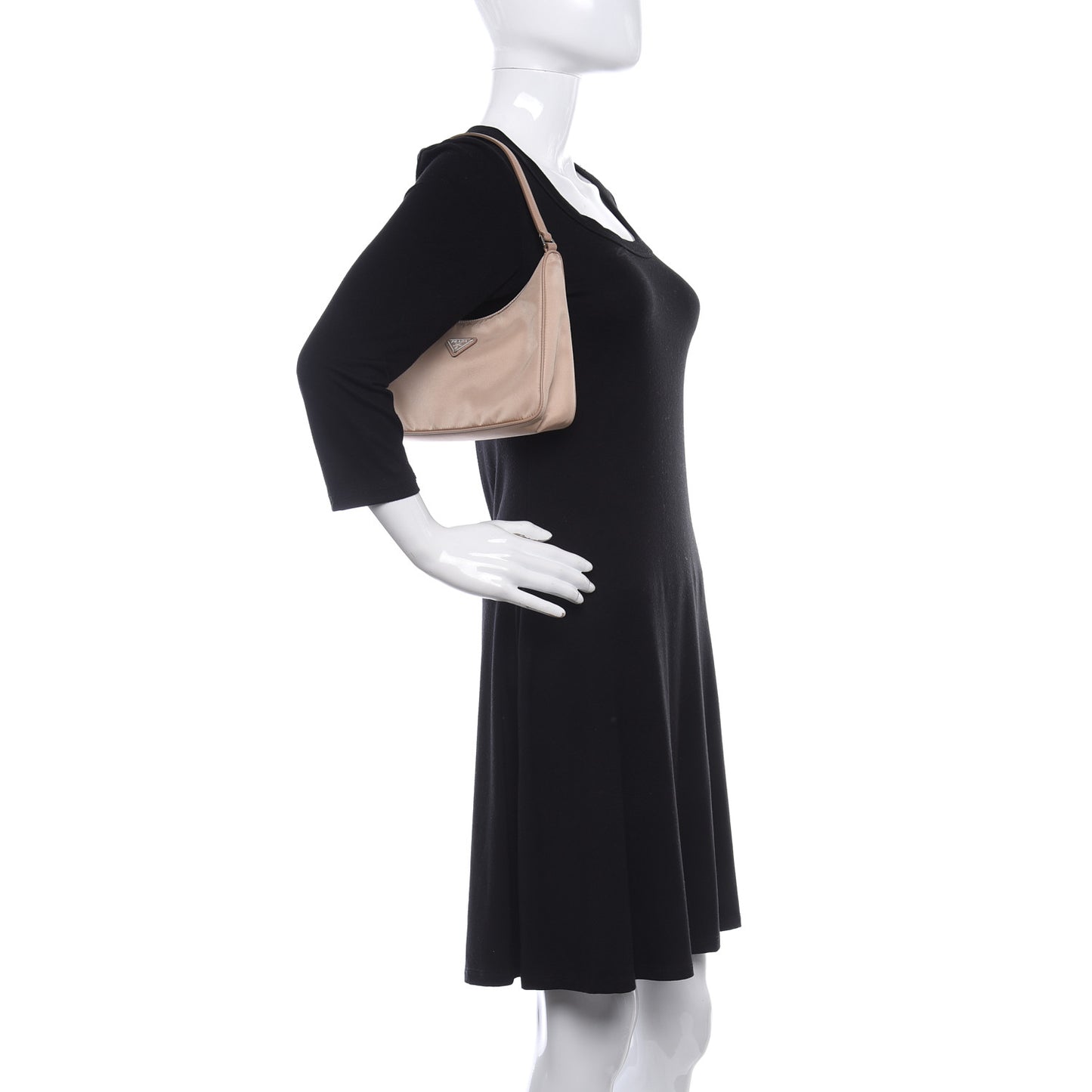 Re-Nylon Saffiano Mini Re-Edition 2005 Bag Cammeo