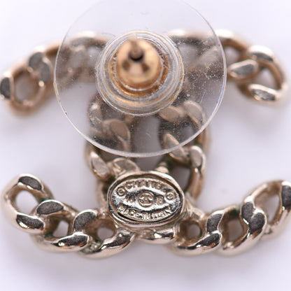 Chanel CC Chain Link Earrings Light Gold 4 of 5
