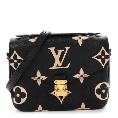 Louis Vuitton Empreinte Monogram Giant Pochette Metis Black Beige 1 of 10