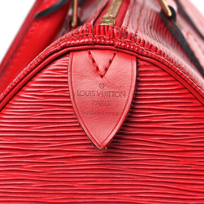 Louis Vuitton Epi Speedy 25 Castillan Red 6 of 10
