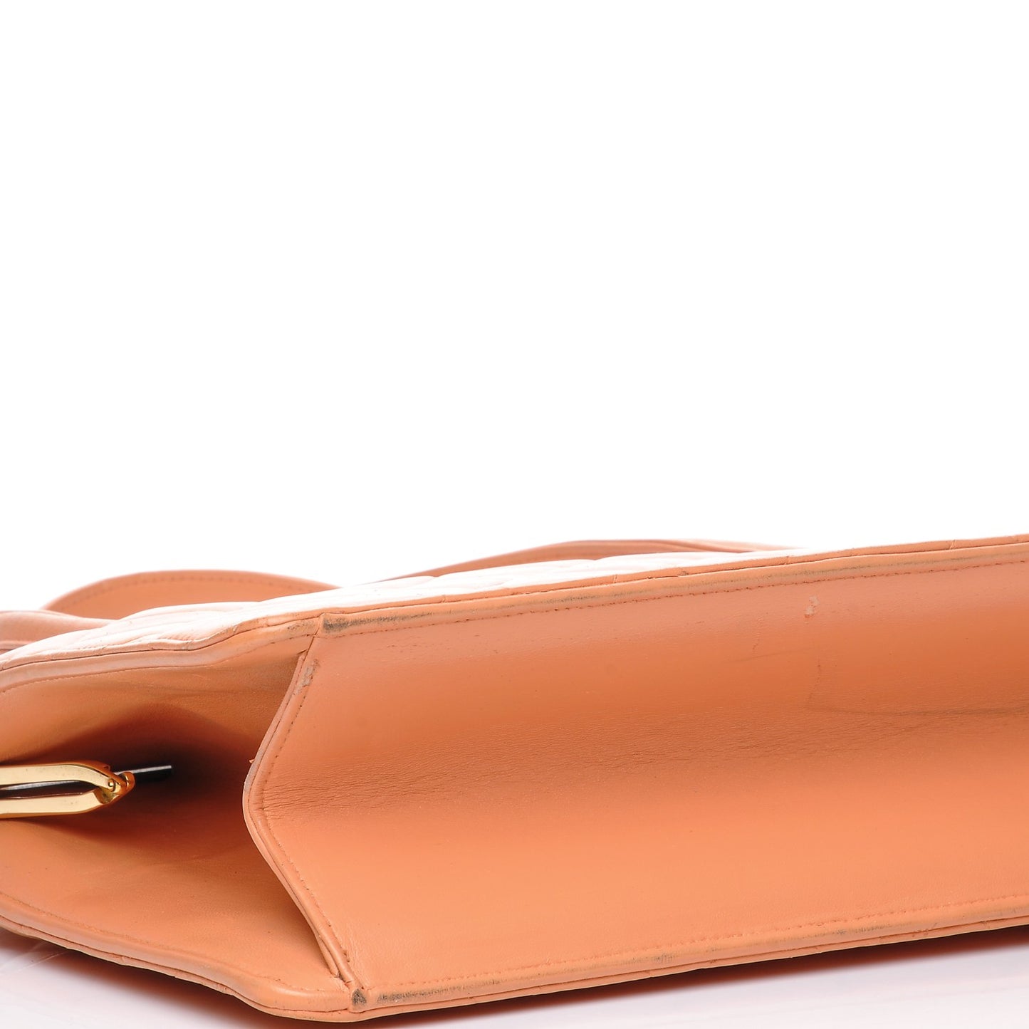 Lambskin Quilted Top Handle Bag Coral Pink