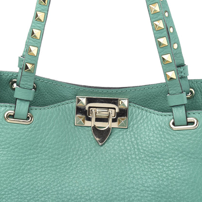Valentino Garavani Grained Calfskin Small Rockstud Tote Colibri 12 of 12