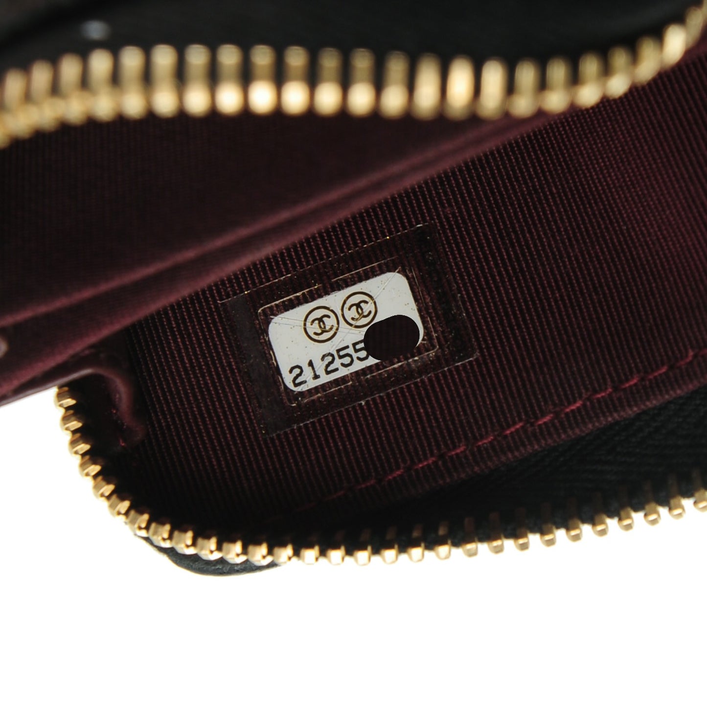 Caviar Quilted Zip Coin Purse Black