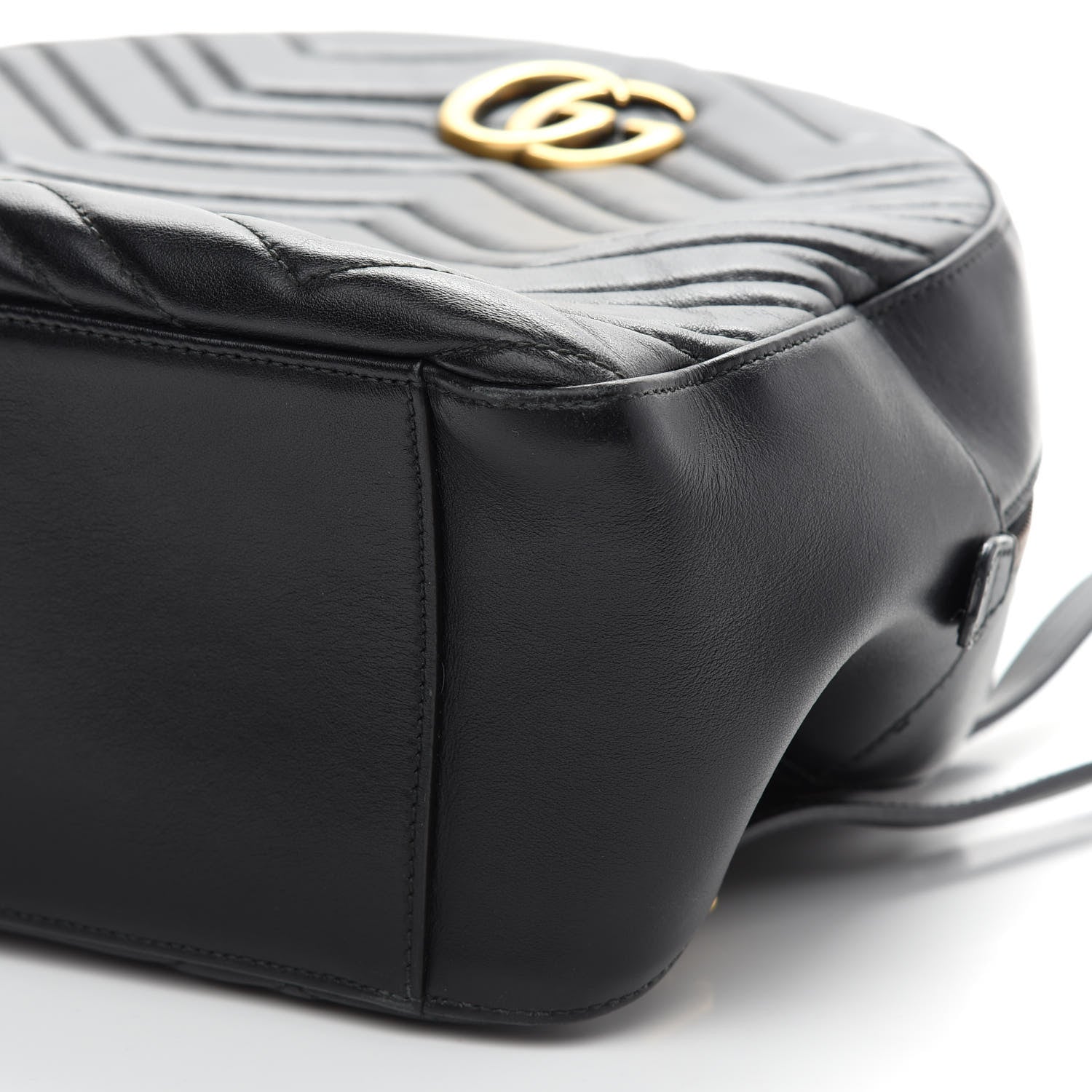 Gucci Calfskin Matelasse GG Marmont Dome Backpack Black 9 of 9