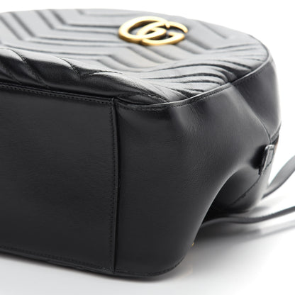 Gucci Calfskin Matelasse GG Marmont Dome Backpack Black 9 of 9