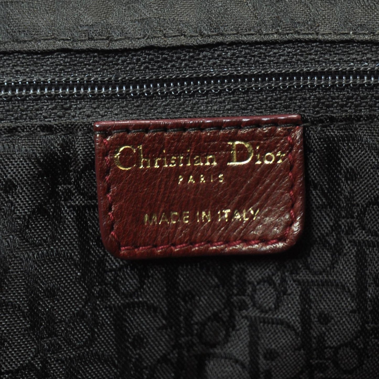 Calfskin Cannage Drawstring Bag Red