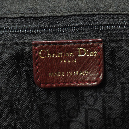 Christian Dior Calfskin Cannage Drawstring Bag Red 7 of 9