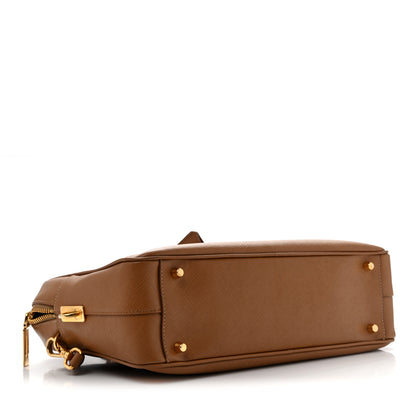 Prada Saffiano Lux Bauletto Caramel 4 of 12