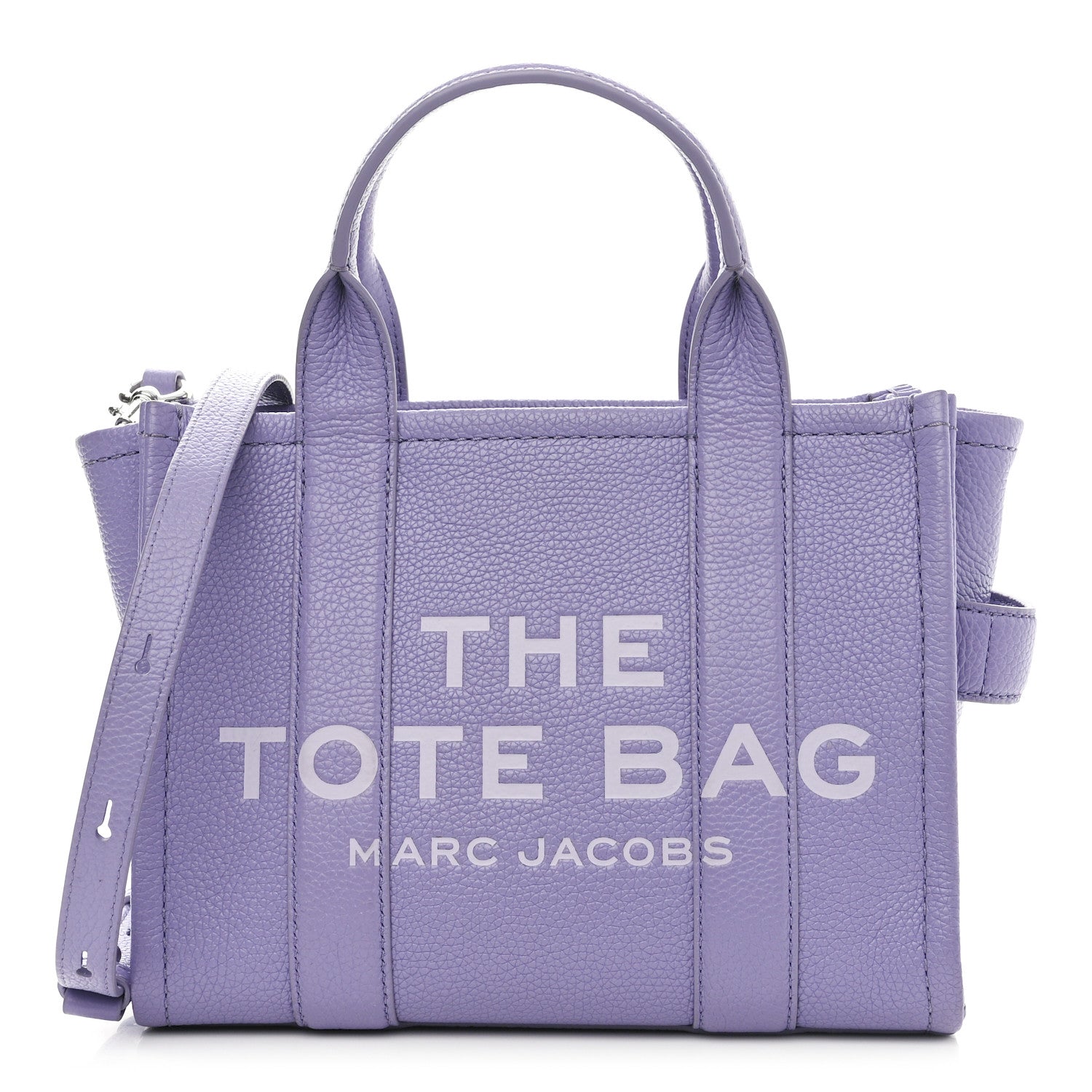 Marc Jacobs Grained Calfskin Mini The Tote Bag Purple 1 of 11