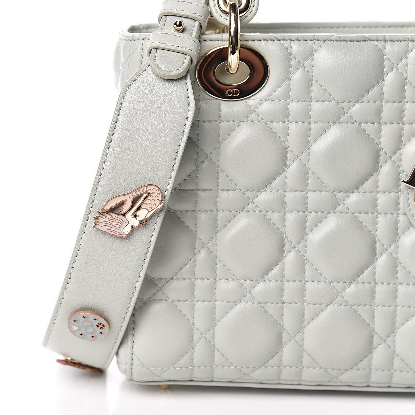 Lambskin Cannage Small My Lady Dior Pistachio