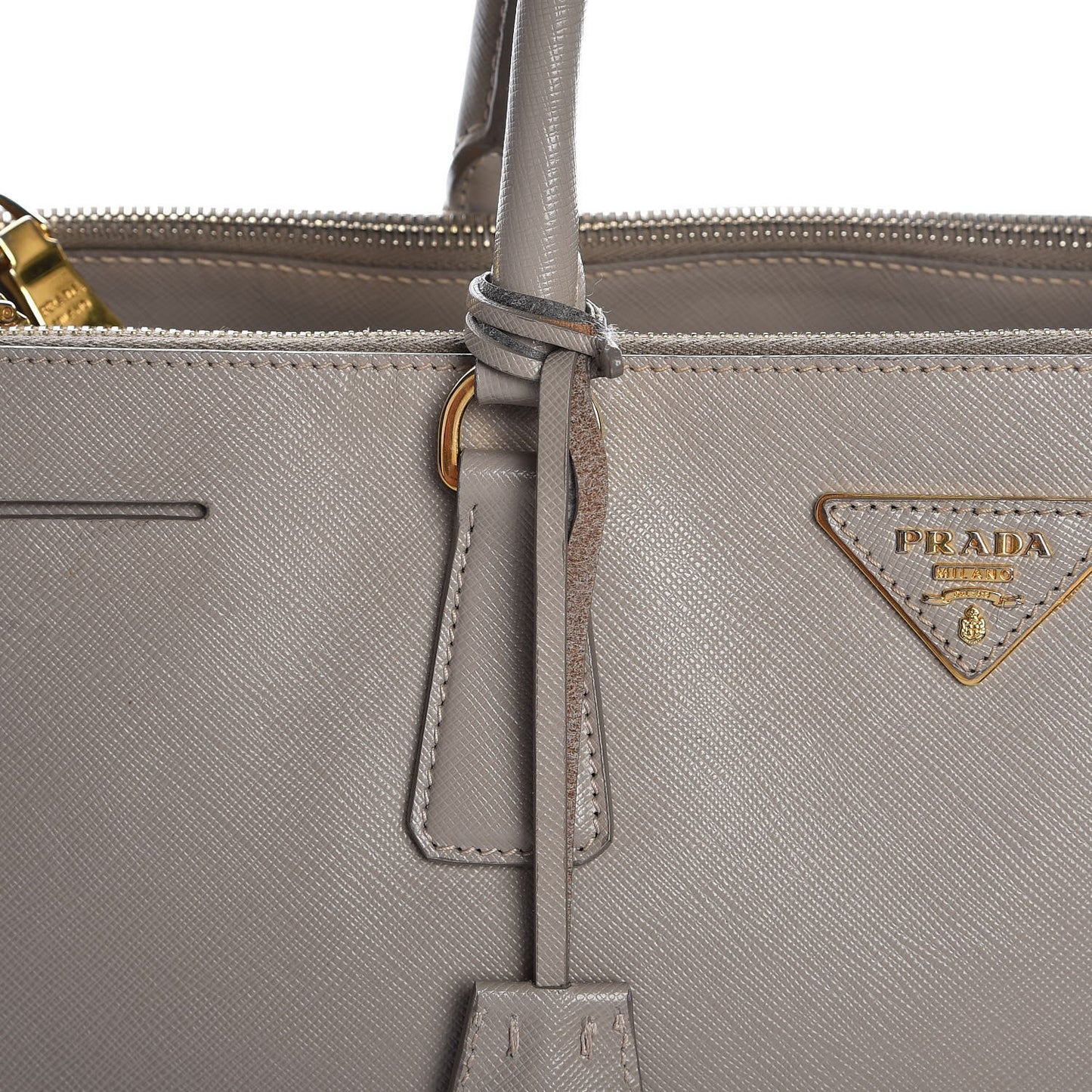 Saffiano Lux Extra Large Galleria Double Zip Tote Argilla