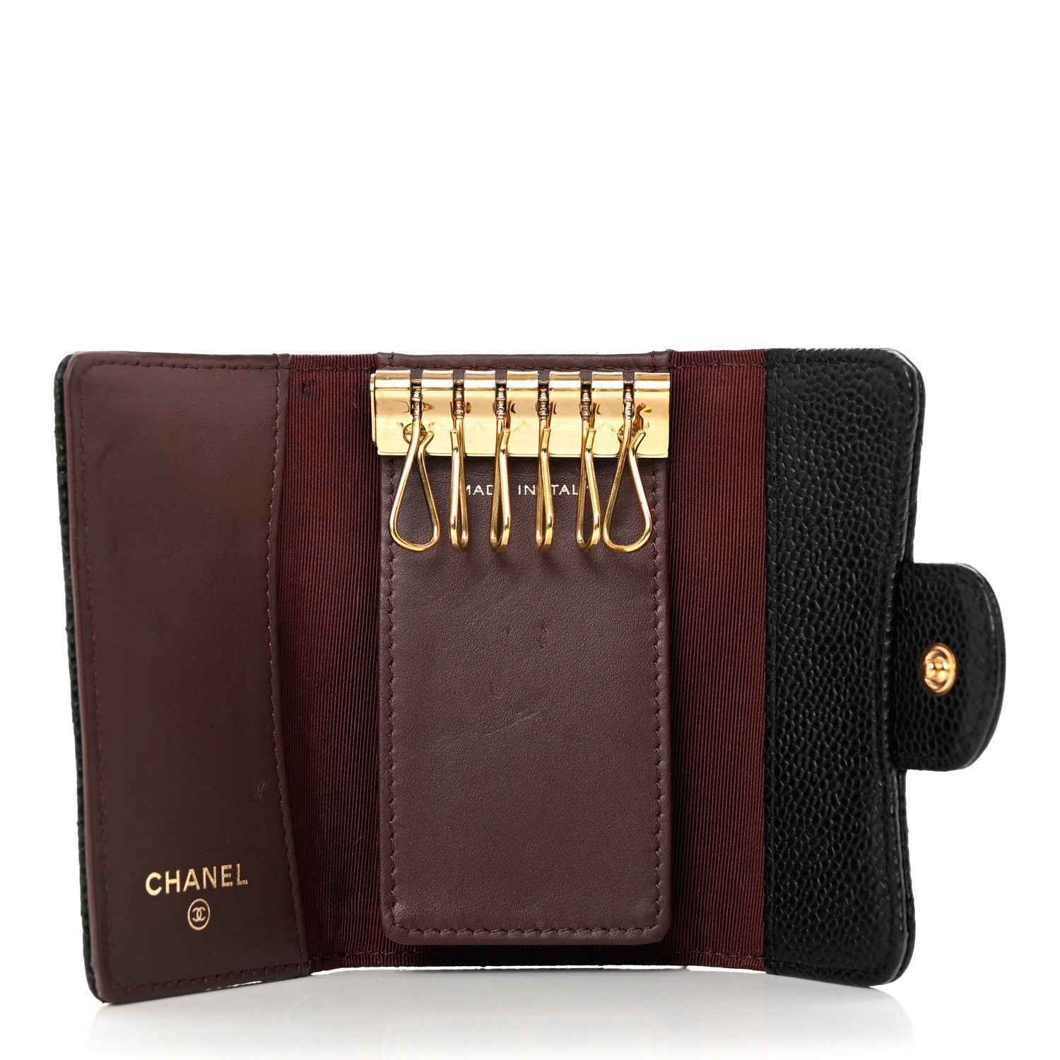 Chanel Caviar Quilted 6 Key Holder Black 5 of 8