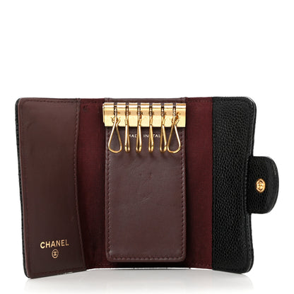 Chanel Caviar Quilted 6 Key Holder Black 5 of 8