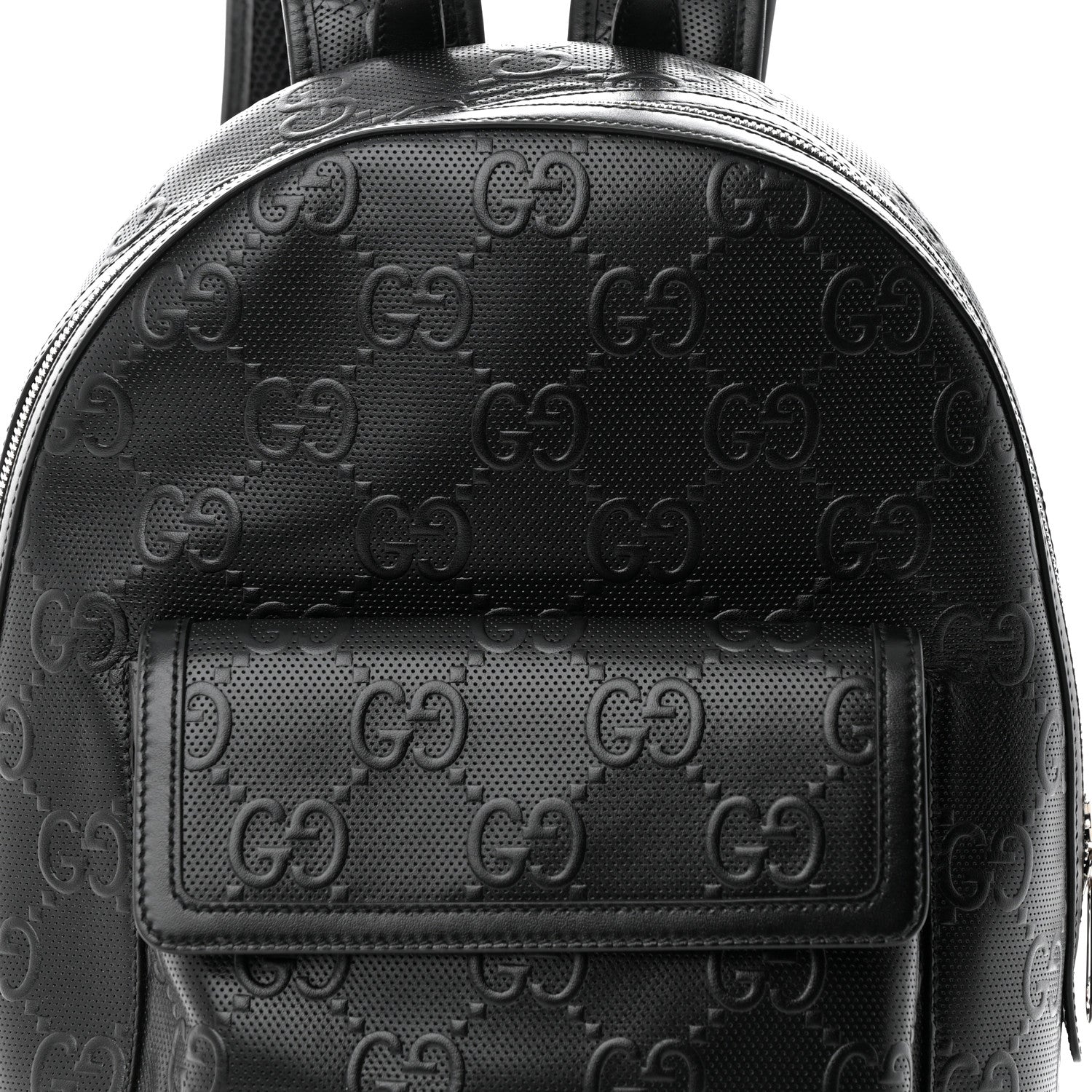 Gucci Calfskin GG Tennis Embossed Backpack Black 8 of 10