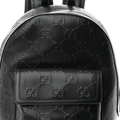 Gucci Calfskin GG Tennis Embossed Backpack Black 8 of 10