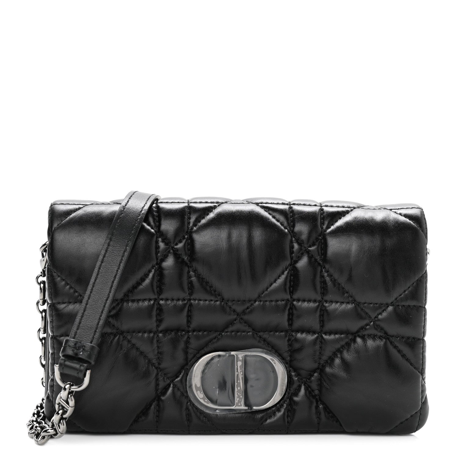 Christian Dior Calfskin Macrocannage Mini Caro Bag Black 1 of 9