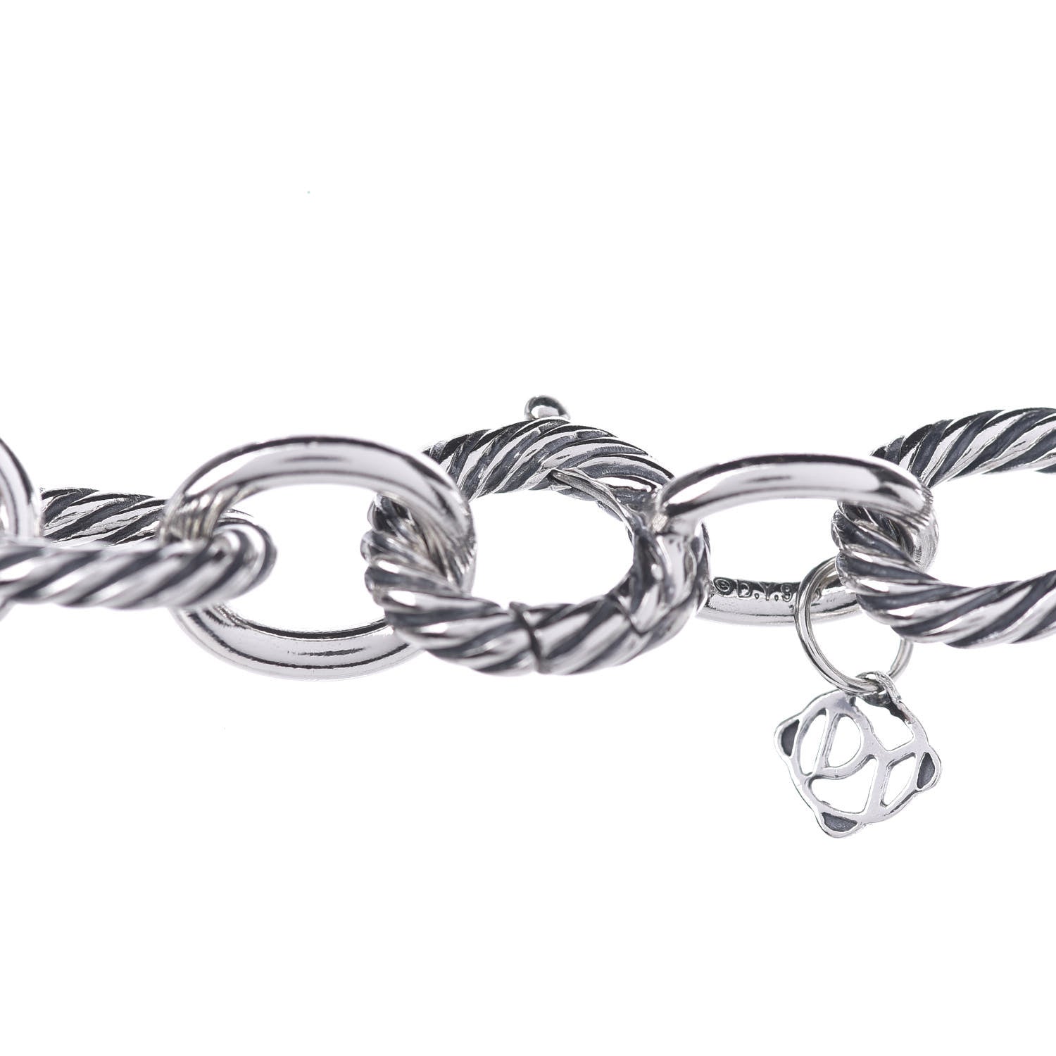 David Yurman Sterling Silver 12mm Oval Link Necklace 4 of 5