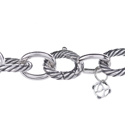 David Yurman Sterling Silver 12mm Oval Link Necklace 4 of 5