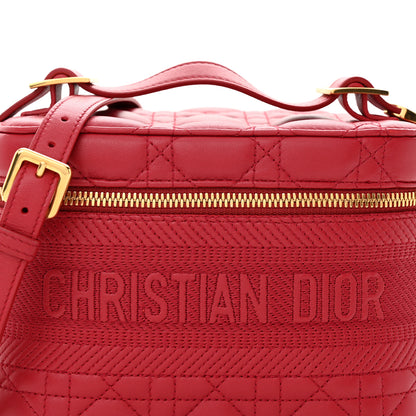 Christian Dior Lambskin Cannage Small Diortravel Vanity Case Red 7 of 9