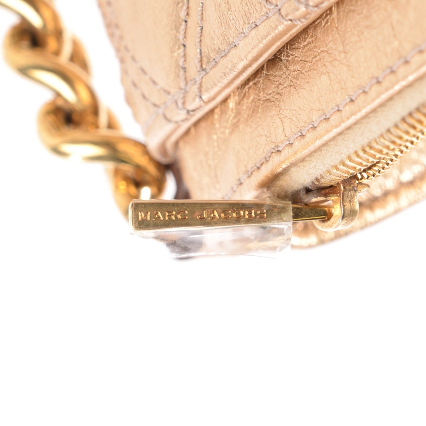 Metallic Lambskin Quilted The Large Single Bow Flap Gold