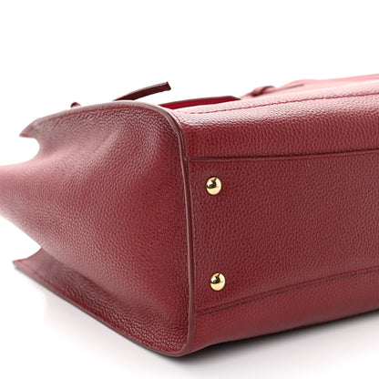 Salvatore Ferragamo Calfskin Double Handle Medium Amy Tote Framboise 8 of 9