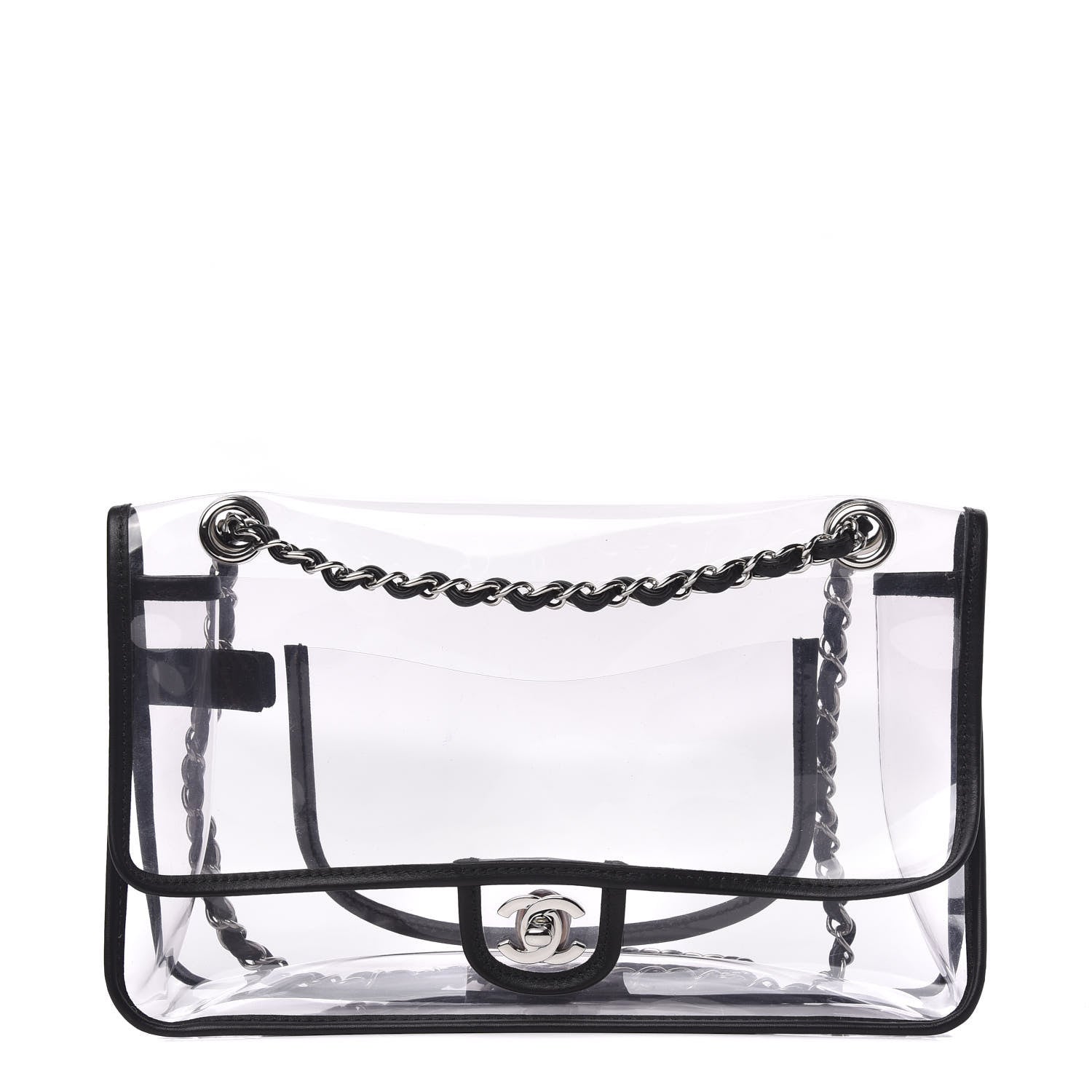 Chanel Lambskin Vinyl Large Naked Flap Black 1 of 9