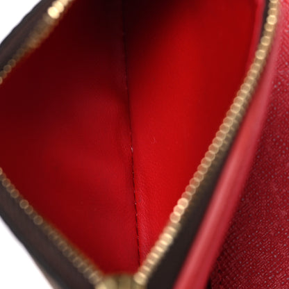Louis Vuitton Damier Ebene Victorine Wallet Red 6 of 7