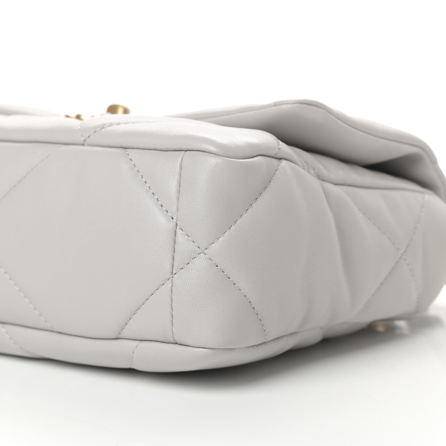 Chanel Lambskin Quilted Medium Chanel 19 Flap Grey 10 of 11