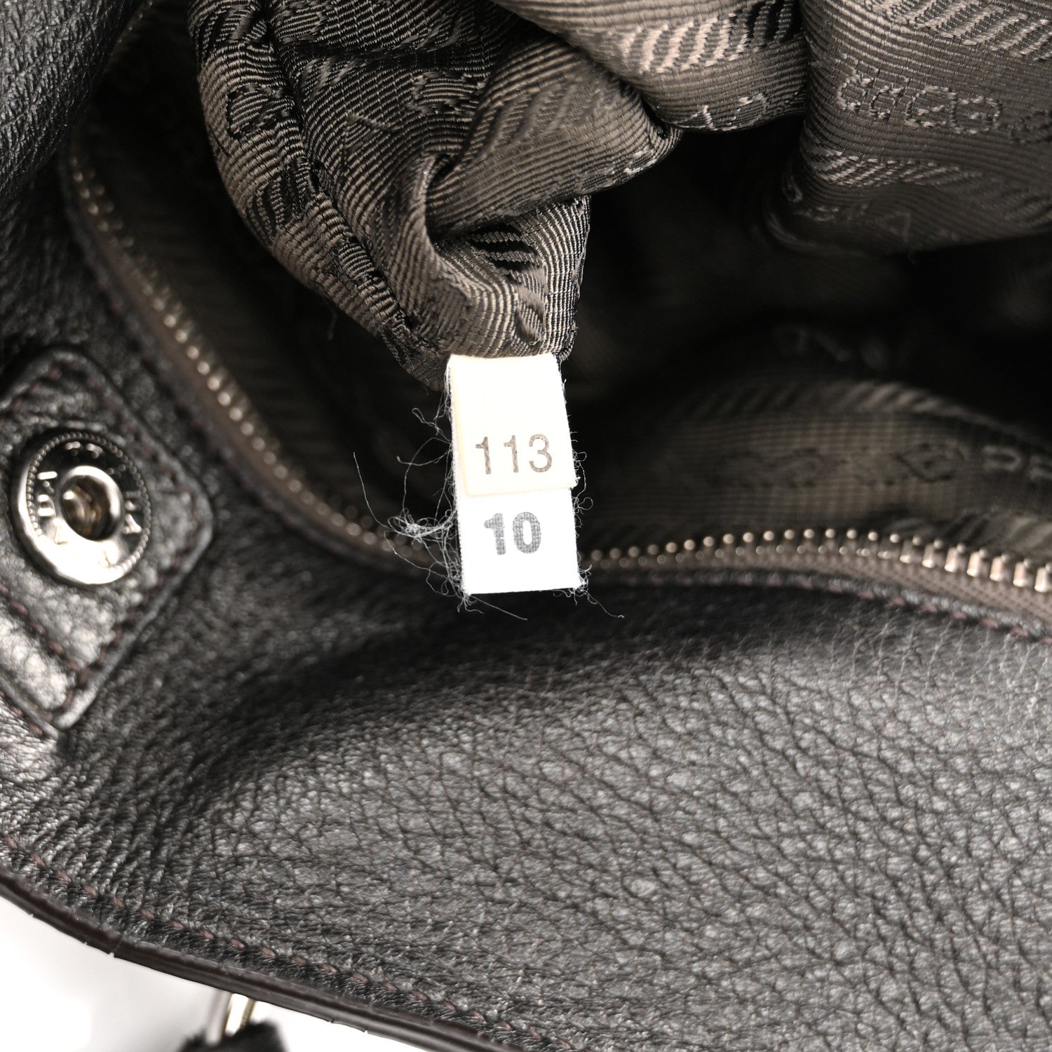 Prada Vitello Daino Shopping Tote Piombo Mordore 7 of 12