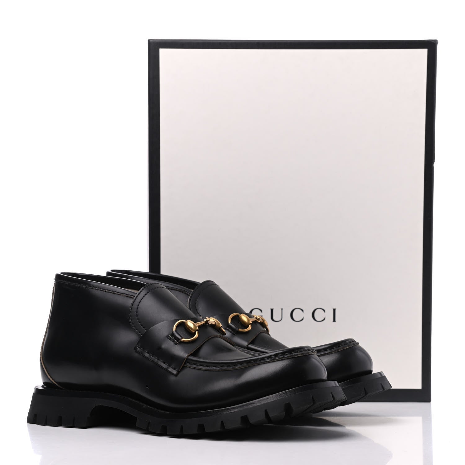 Gucci Cordovan Lux Mens Harald Horsebit Ankle Boots 8.5 Black 12 of 12