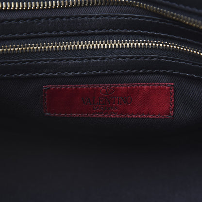 Valentino Garavani Vitello Small Rockstud Double Handle Tote Black 7 of 12