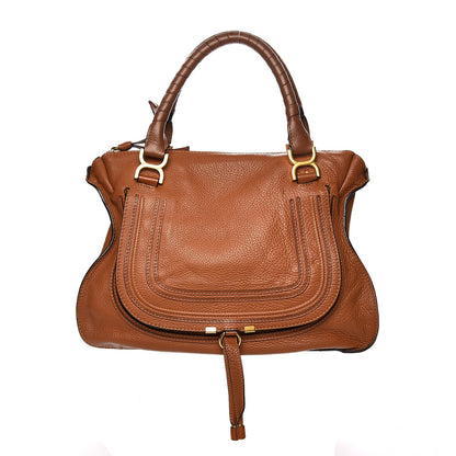 Chloe Calfskin Large Marcie Satchel Tan 1 of 19